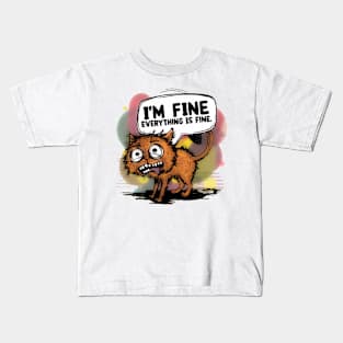 It's fine I'm fine everything is fine Kids T-Shirt